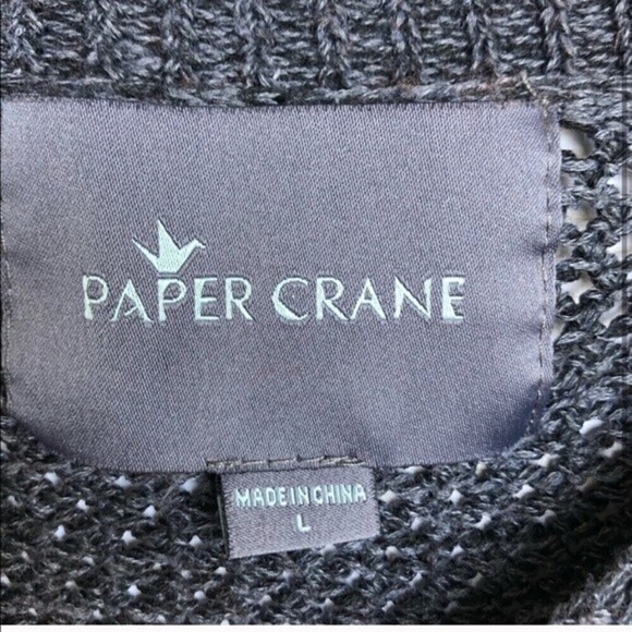 PAPER CRANE Heathered Grey Square Knit Sweater - Picture 3 of 3